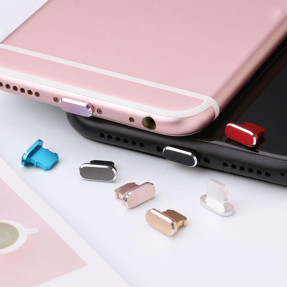 Phone Accessories Dustproof Cover Metal Stopper Charging Port Cap Charger Dock Anti Dust Plug