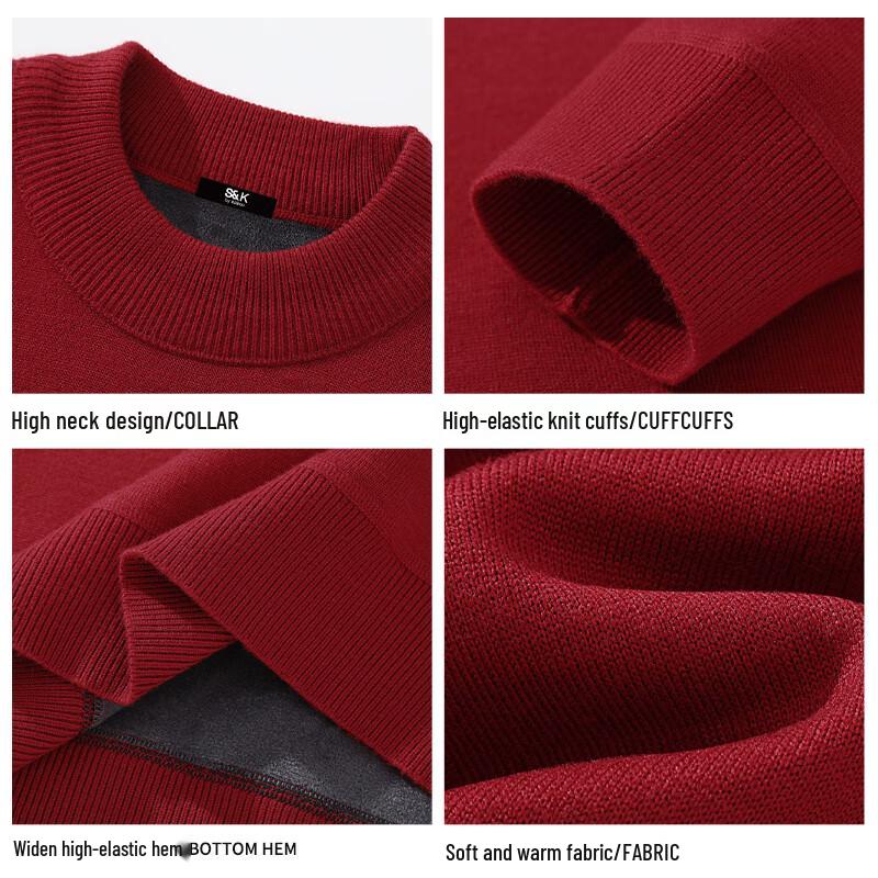 Baleno Men's S&K Heavyweight Plush Lined Turtleneck Sweater