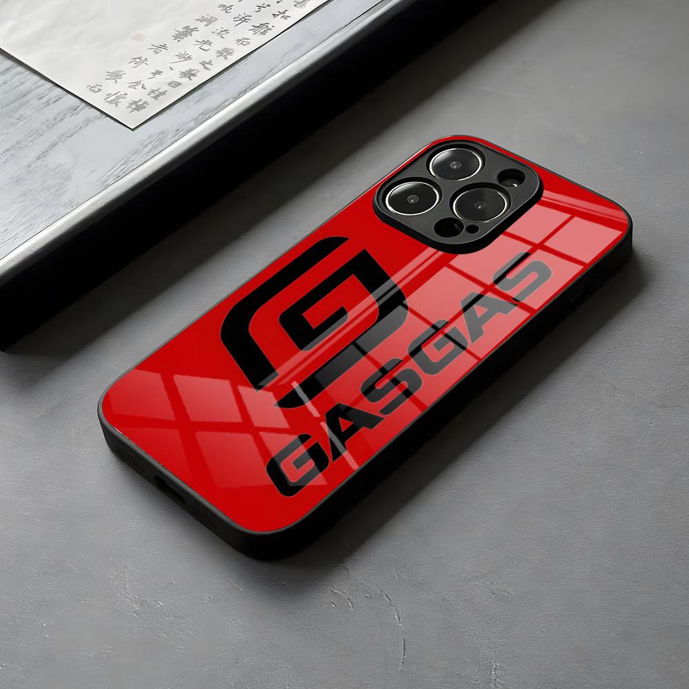 Racing G-GASGAS Motorcycles Phone Thought Case Glass For IPhone 16 15 14 Pro Max 13 12 Mini 11 X XS XR 8 Plus For Samsung S 25
