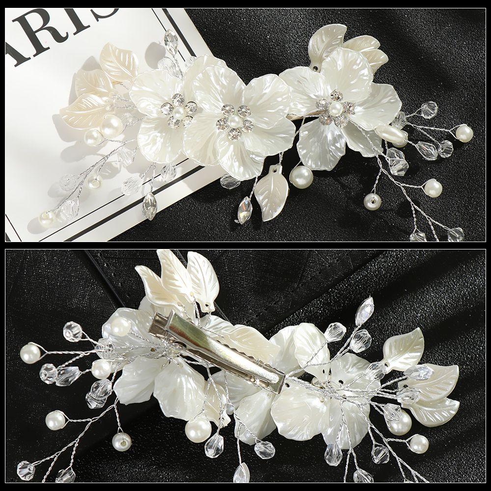 Fashion Crystal Pearl Hair Accessories Bridal Clips Flower Hair Pin Hair Combs Bridesmaid Tiara