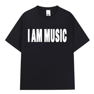 Футболка с принтом "I AM MUSIC" в стиле рэпера Playboi Carti, модная мужская и женская футболка в стиле хип-хоп "Opium", футболка оверсайз.