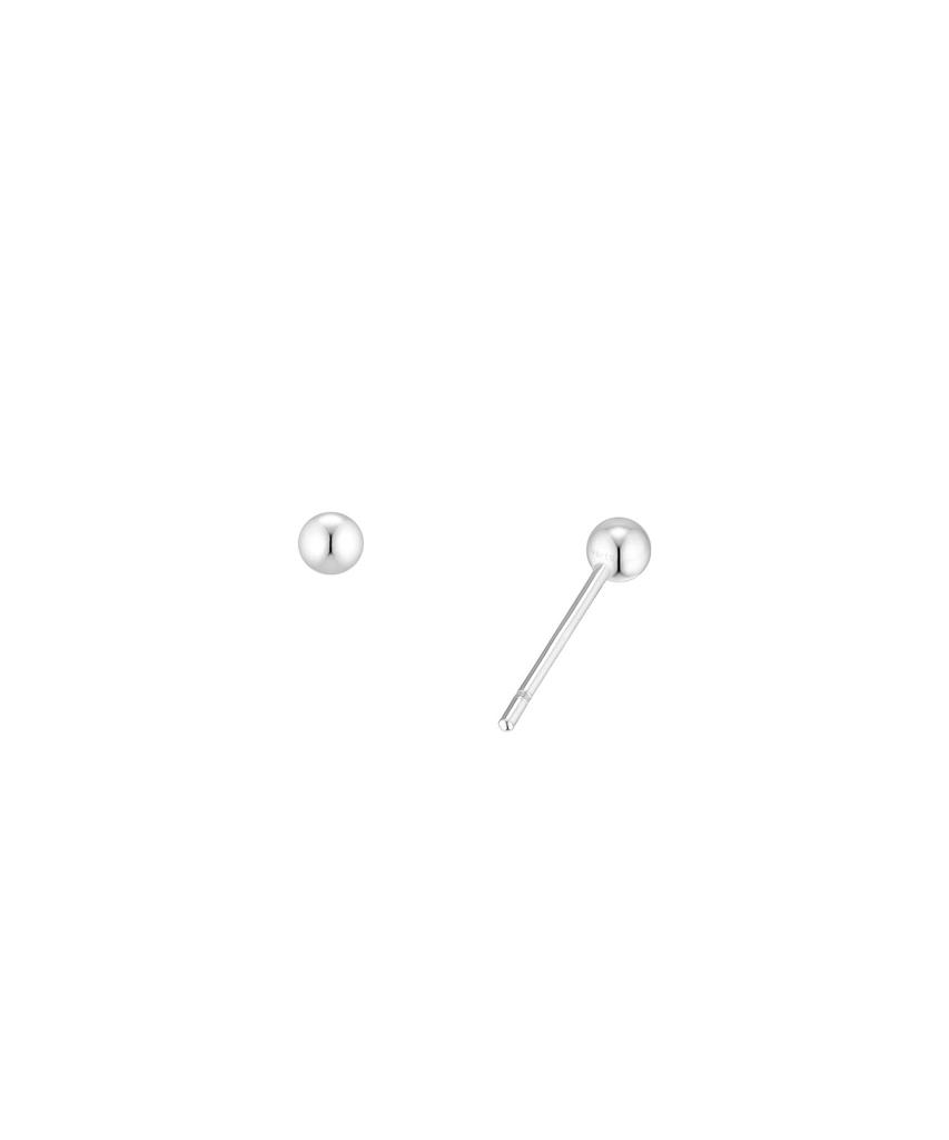 Verte [Серебро 925 пробы] Deux.Silver.163 / Высокая Серьга-гвоздик (3Mm)
