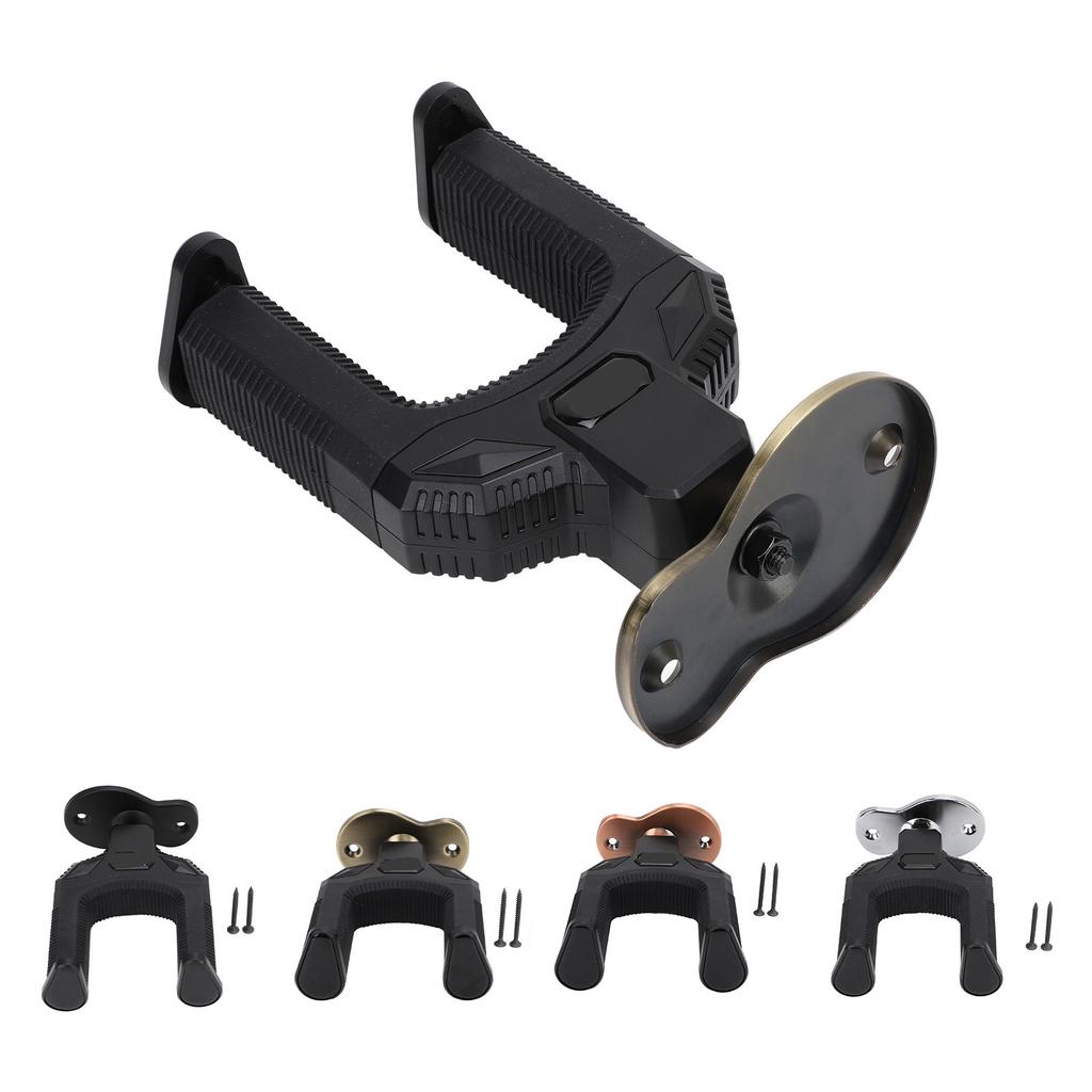 Крючок для настенного крепления гитары с автоматической блокировкой, металлический настенный держатель для электроакустических гитар, бас-бандж