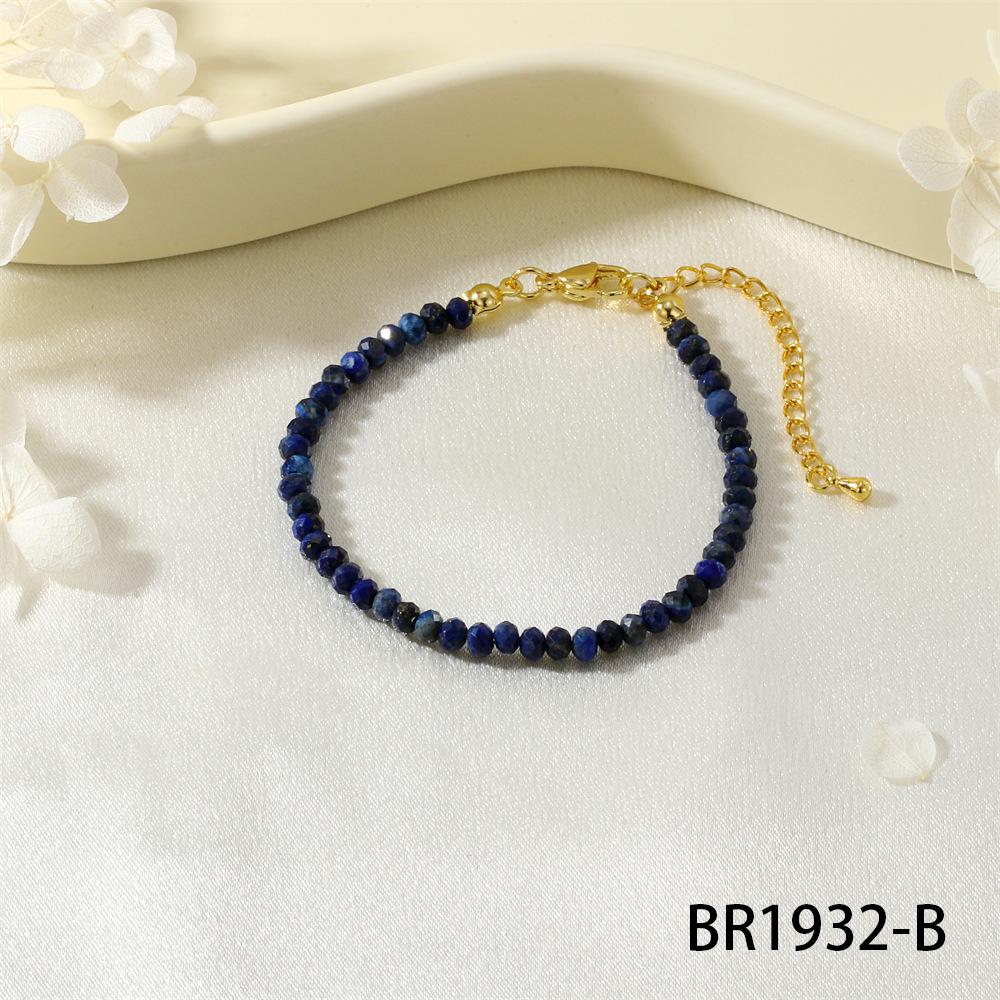 Simple Natural Semi-Precious Stone Fine Flash Bracelet, Amethyst Agate Bracelet, Daily Commuter Bracelet.