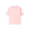 Fila X Magic Stick Collaboration American Vintage Crew Neck Letter Print Short Sleeve T-Shirt Unisex Tops Pink F11U329101F-PK
