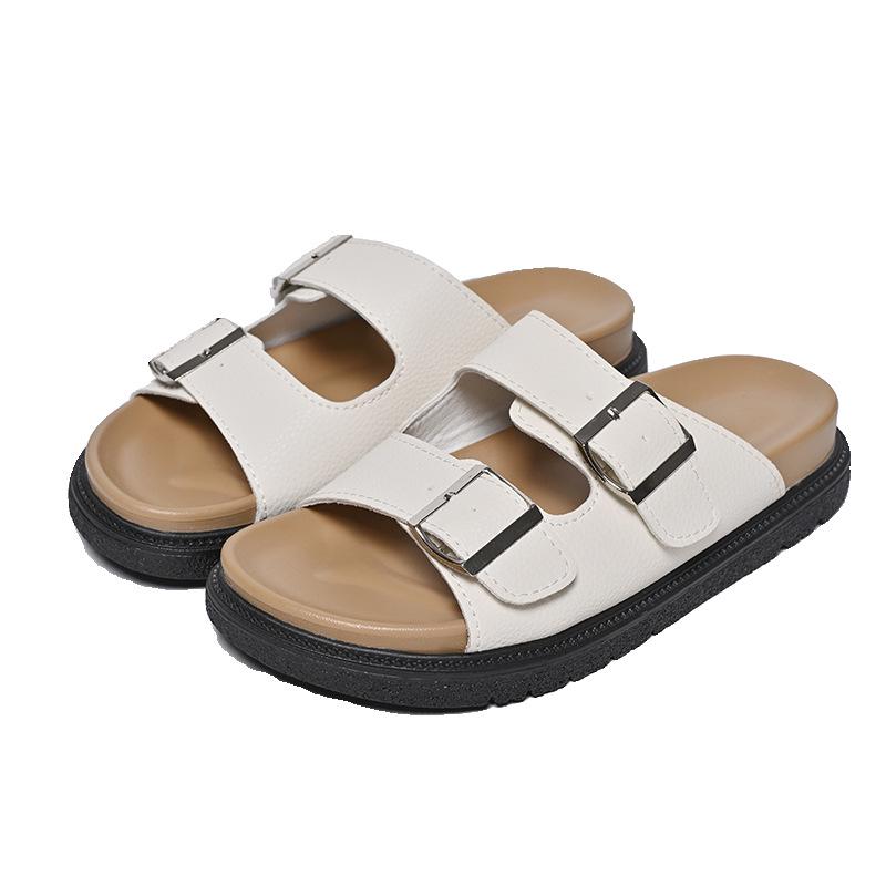 Женские шлепанцы Birkenstock 2024 из натуральной кожи на мягкой подошве, универсальные