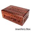 Handicrafts Handmade Wooden Jewellery Box for Women Wood Jewel Organizer Hand Carved with Intricate Carvings Gift Items - 6 Inches