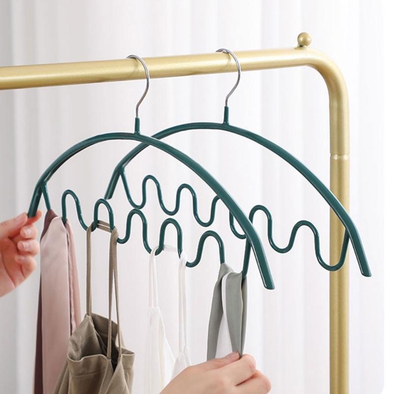 10 шт. Волнообразные вешалки для одежды Многофункциональная сушилка Организация хранения в шкафу для экономии места в шкафу