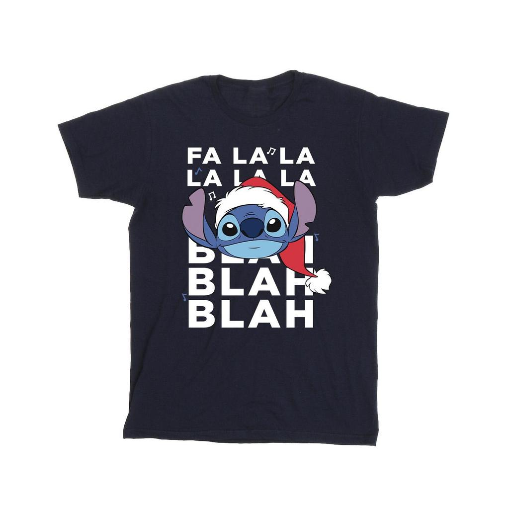Disney Mens Lilo And Stitch Christmas Blah Blah Blah T-Shirt