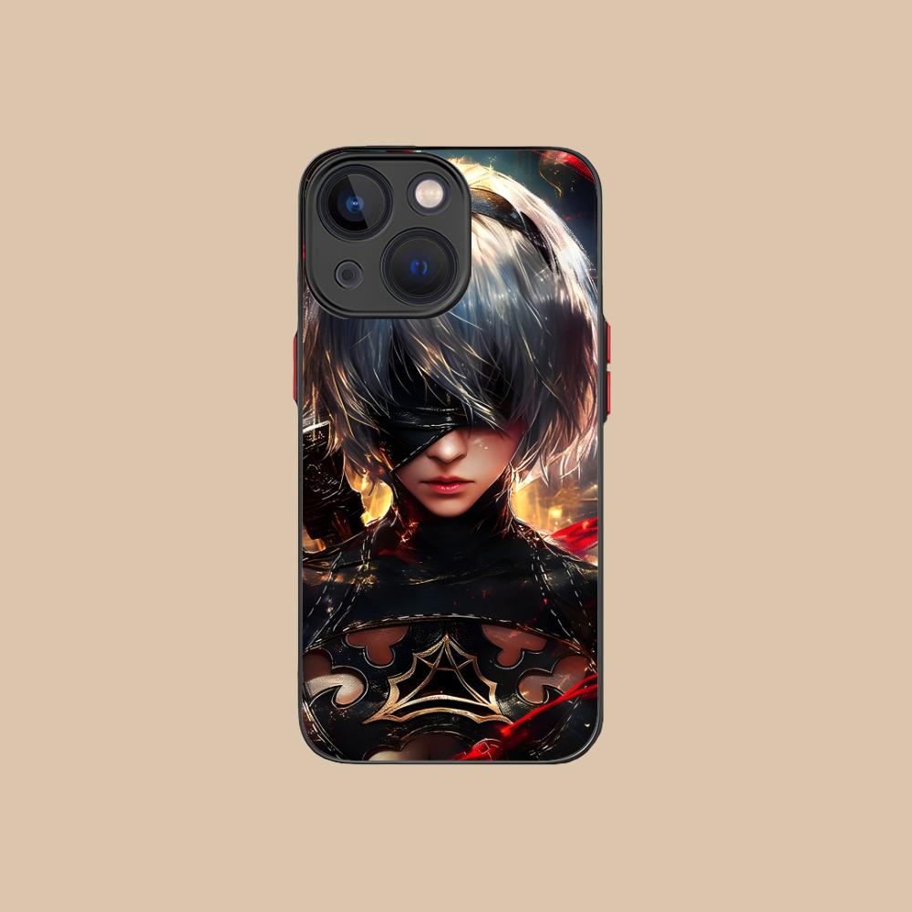 Аниме Nier 2B Силиконовый чехол для мобильного телефона для iPhone 17 16 15 14 13 12 11 X XR XS Air Pro Max Plus Mini Цветной чехол