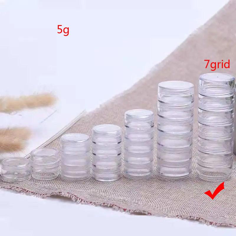 Многослойные пластиковые коробки для сортировки дорожного крема, прозрачные разделенные бутылки, портативный кольцевой футляр для хранения, мини-орган для отделки