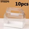 10pcs Clear Gable Bakery Gift Boxes with Cardboard Clear Bakery for Cookies Boxes with Full Window for Cookies Cake Macarons Pretzels and Brownies