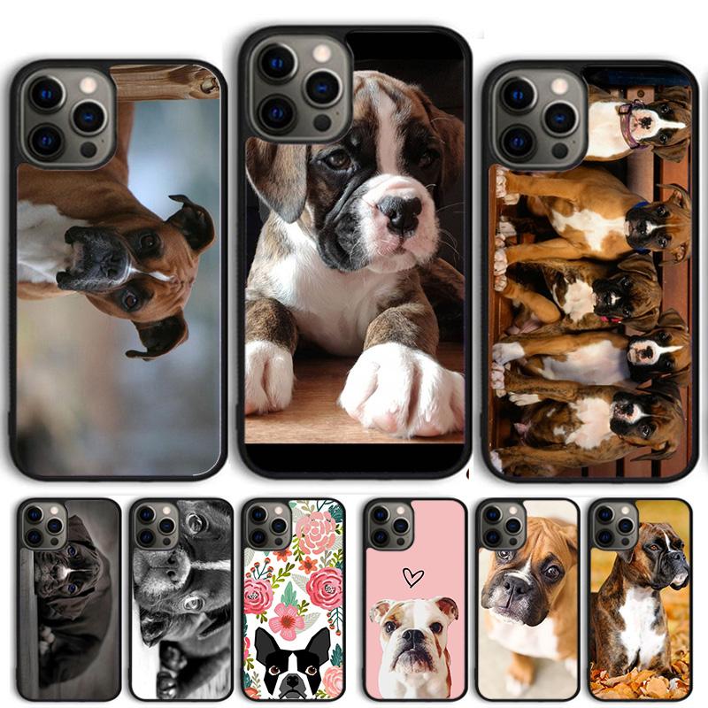 Милый щенок боксера TPU Чехол-оболочка для iPhone 17 Air 15 16 14 13 12 Pro Max 11 Pro Max Plus Чехол для телефона