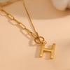 Stainless Steel 18K Gold Plated Sporty Letter Necklace Multi-style High-grade Box Chain Human Shape Women Micro Insert Dongguan