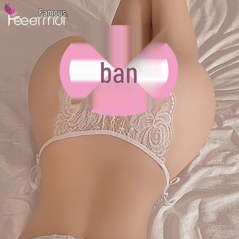 Feimu Сексуальные прозрачные кружевные стринги с открытой промежностью - Европейский и американский стиль 7125.