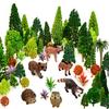 OrgMemory Model Trees Terrarium Miniature Figures 48 Trees Miniature Garden Trees Diorama Model Animal Figures Model Trees Diorama Trees HO Gauge