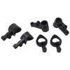 2 комплекта комплекта поворотных кулаков радиоуправляемой модели автомобиля WLtoys 144001 144010 114, черный пластик