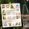 18 Sheets/Bag Christmas Sticker Book Deluxe Oversize Christmas Tree Character Landscape Sticker Book Home Decoration