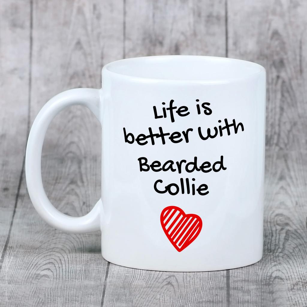 Bearded Collie, Highland Collie, Mountain Collie - cup with a dog, cup with a photo, personalized gift from the Art-Dog brand