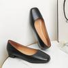 New Oversized Square Toe Single Shoes with Thick Heels and Shallow Mouthed Grandma's Shoes, Comfortable Low Heels, All Season Women's Shoes