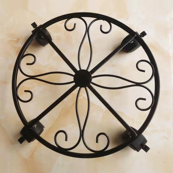 2 Pcs Metal Plant Caddy with Wheels Heavy-duty Flower Pot Stand with Casters Indoor Outdoor Rolling Plant Stands for Potted Plants