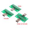 24 + 2P Usb 3.1 Type-C Мужской Женский Тестовая печатная плата Адаптер 2,54 мм Разъем Разъем
