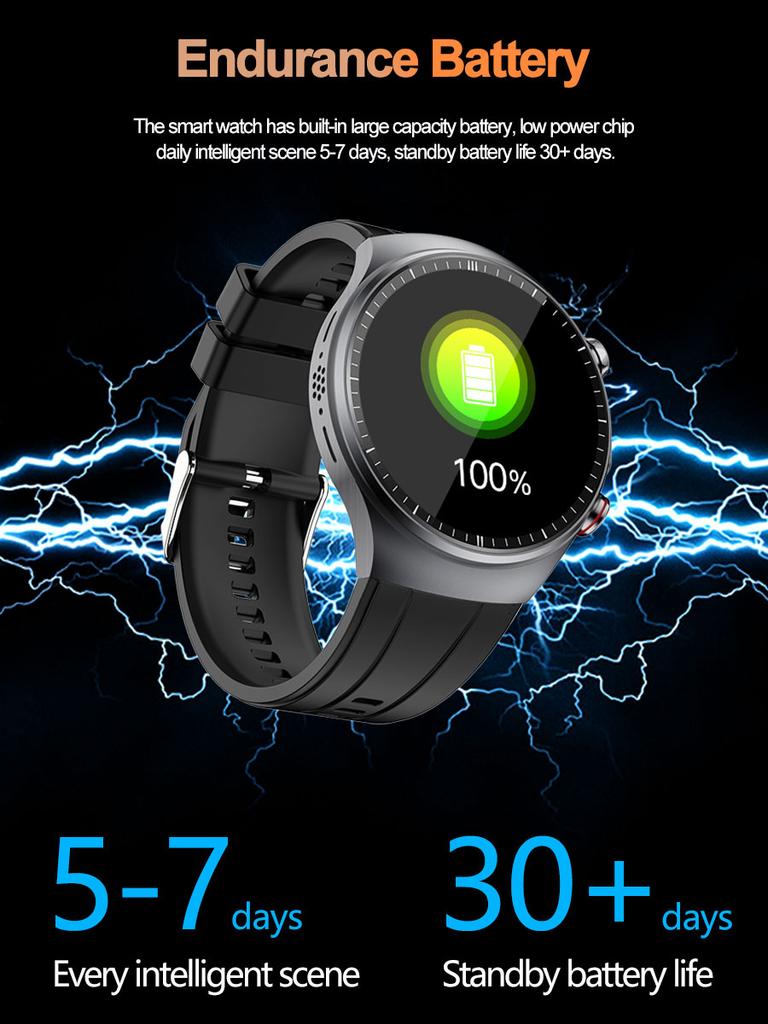 SACOSDING New ECG+PPG Smart Watch 1.43" AMOLED Display Men 100+ Sports Modes Watch Bluetooth Call Blood Pressure Health Monitor IP68 Waterproof