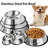 Classic Stainless Steel Dog Bowl Anti-Gulping Slow Feeder Safe Washable Pet Food Water Bowl Small Medium Large Dog Slow Eating