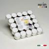 pack 50 unid. velas blancas 12g sin aroma magic lights