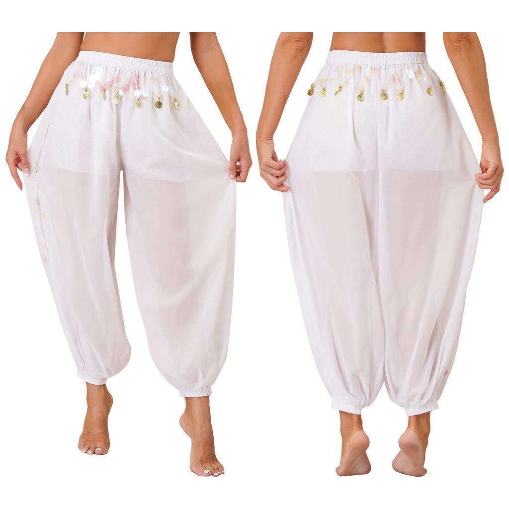 Женские брюки для танца живота, шаровары-фонарики, индийский танцевальный костюм