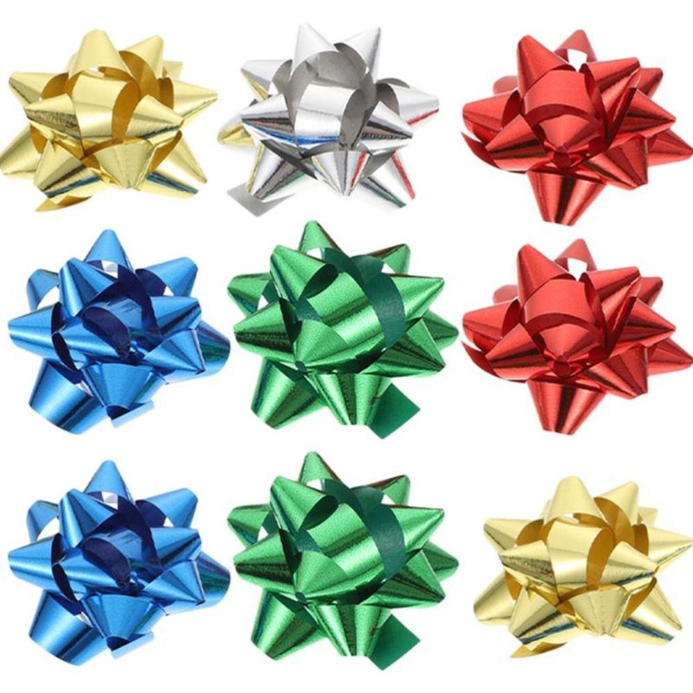 50 Pcs 1 Inch/2 Inch/3 Inch Star Gift Knot Ribbon Christmas Gift Wrapping Gift Box Ribbon Wedding