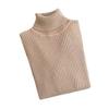 Women Bottom Sweater Turtleneck Long Sleeve Slim Fit Knitting Tops Solid Color Ribbed Tops Daily Wear