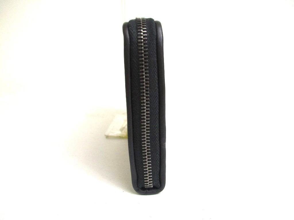 Подлинный кошелек BOTTEGA VENETA Intrecciato из черной кожи с круглой молнией #a369, восстановленный