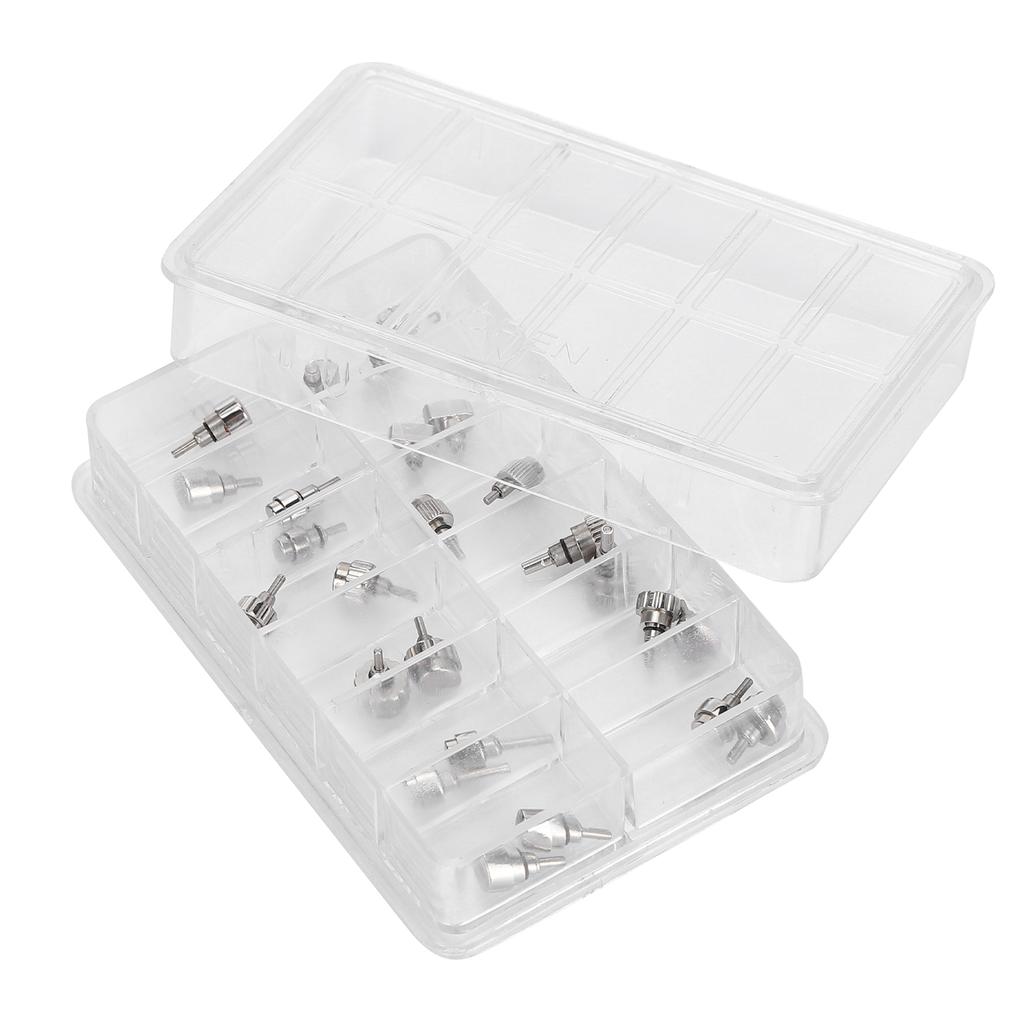 Коробка с 12 ячейками Инструмент для ремонта часов с кнопочным механизмом для часовщика