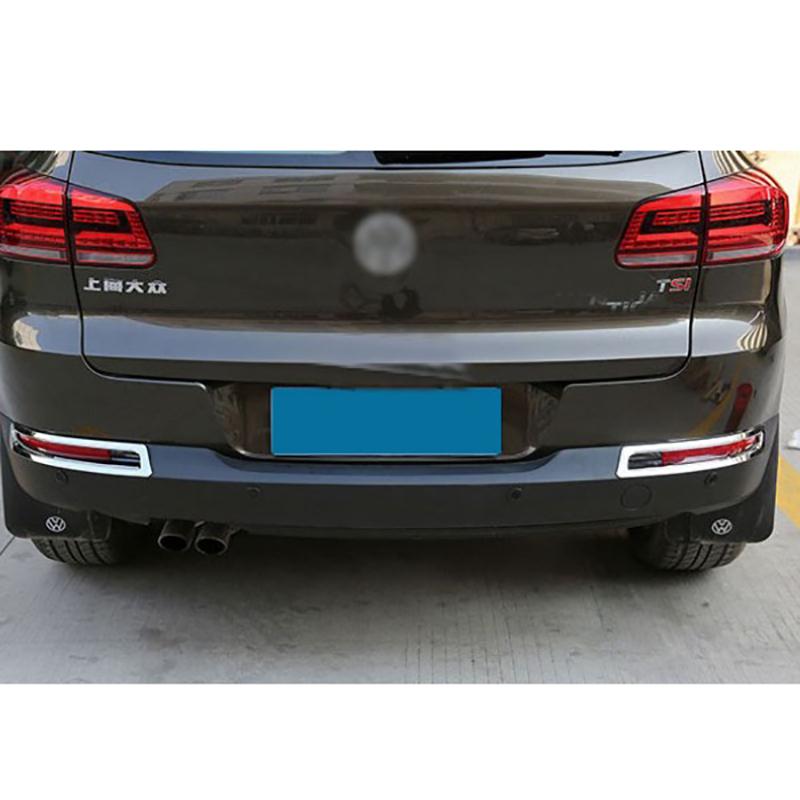 2 шт., ABS хромированная задняя противотуманная фара, рамка заднего фонаря, крышка для VW Volkswagen Tiguan 2010 2011 2012 2013 2014 2015