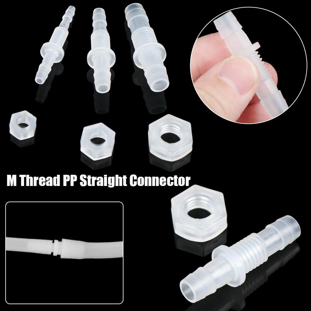 5pcs PP Air Pump Pagoda Joints Hose Fittings Thread Hex Nut Fish Tank Adapter Straight Connectors