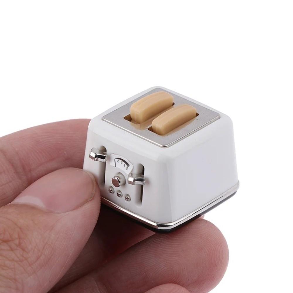 With Toast Dollhouse Miniature Bread Maker Doll Electrical Appliance Toy Mini Accessories