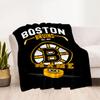 Boston Bruins Hockey Gear Personalized Name Blanket Gift Personalized Blanket Soft & Cozy Throw For Picnics Bed Bedding Chair All-Season Use