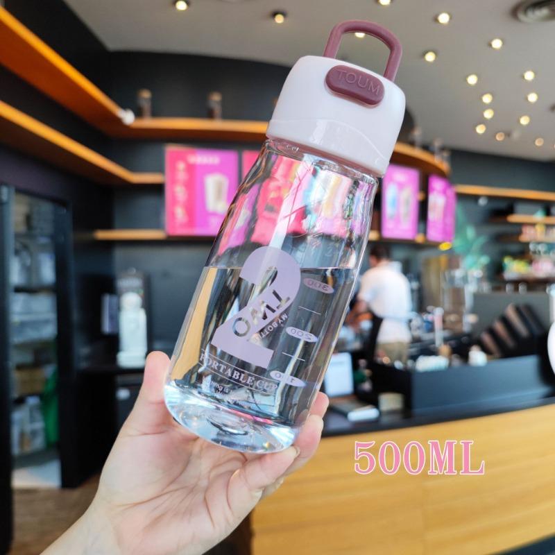 Plastic Fashion Sport Water Bottle 500ml Style Heat Resistant Leakproof Color Lovers Travel Water Bottles PC Material