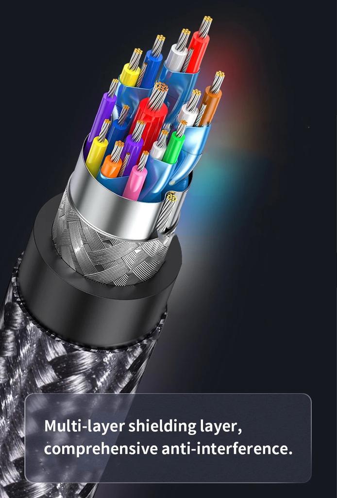 Кабель SUNROZ SUNROZ 3м 4К HDMI - HDMI (M/M) HDR 3D High Speed Aluminum Neylon cord (A48748)