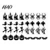Creepy Festival Home Accents Halloween 3D Spider Bat Wall Decals, Removable PVC Stickers with Scary Party Decorations Self Adhesive for Window Glass,
