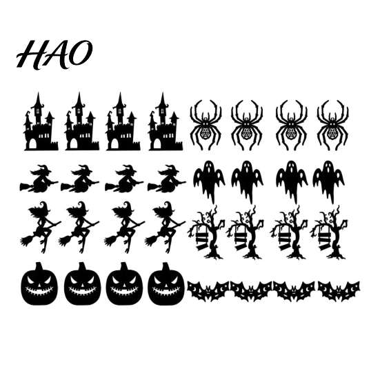 Creepy Festival Home Accents Halloween 3D Spider Bat Wall Decals, Removable PVC Stickers with Scary Party Decorations Self Adhesive for Window Glass,