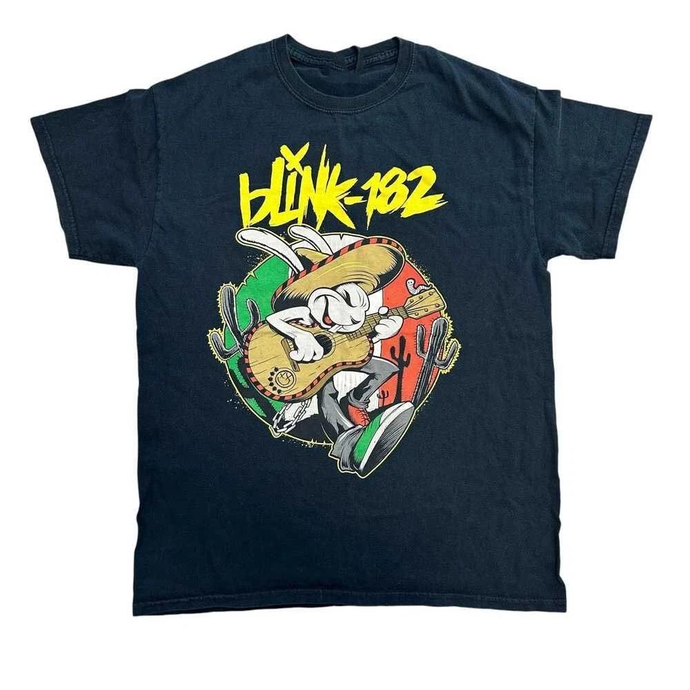 Blink 182 Band Rabbit Mexico Funny Cotton Black S-5XL T Shirt C322 Unisex T-Shirt