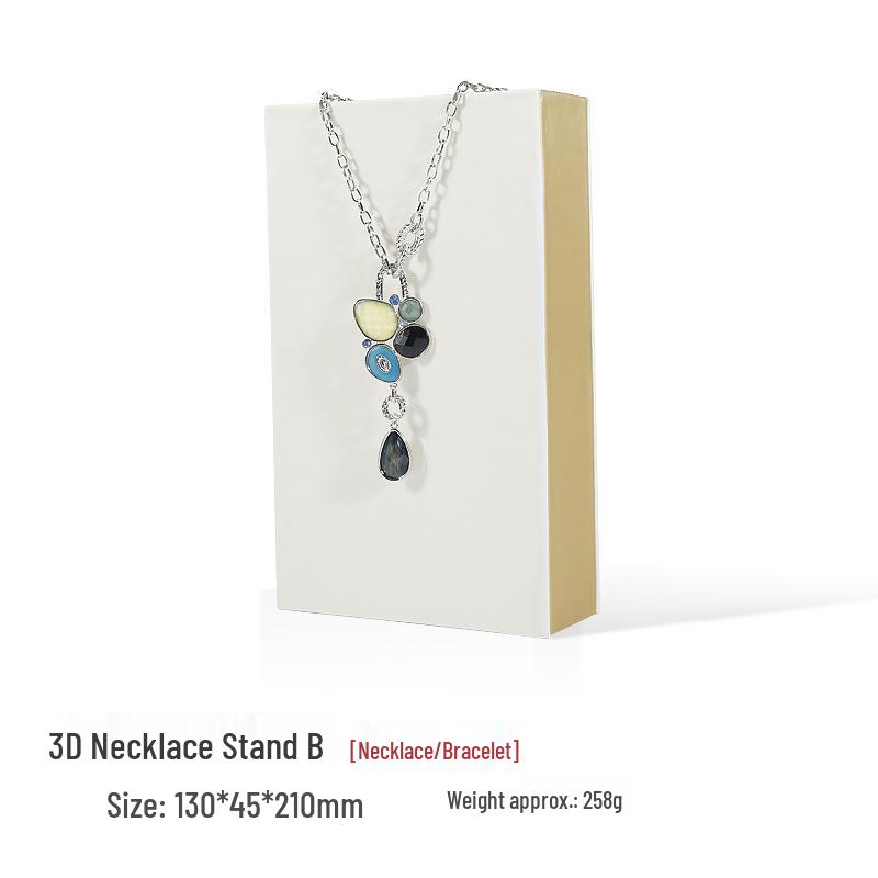 Бежевая подставка для демонстрации ювелирных изделий из жадеита из ПУ кожи для колец и подвесок