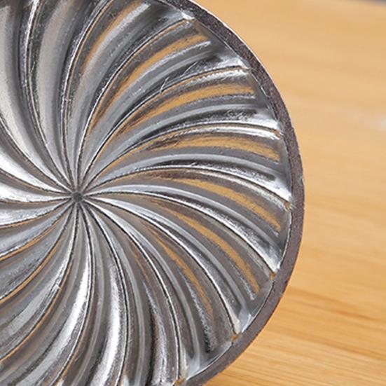 Пресс-форма для тиснения печенья, круглая металлическая форма для пресса для печенья с деревянной ручкой, штамп для тиснения печенья, инструмент для самостоятельной выпечки