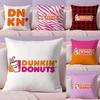 Подушка Dunkin' Donuts Чехол для подушки Плюшевая ткань Мягкая Двусторонний принт Чехол для диванной подушки Стойкий цвет Домашний декор Подарок