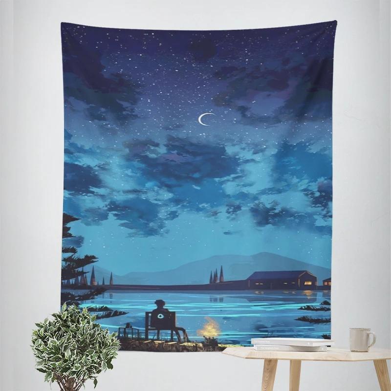 Beautiful Starry Sky Decorative Tapestry Home Wall Decor Office Living Room Tapestry