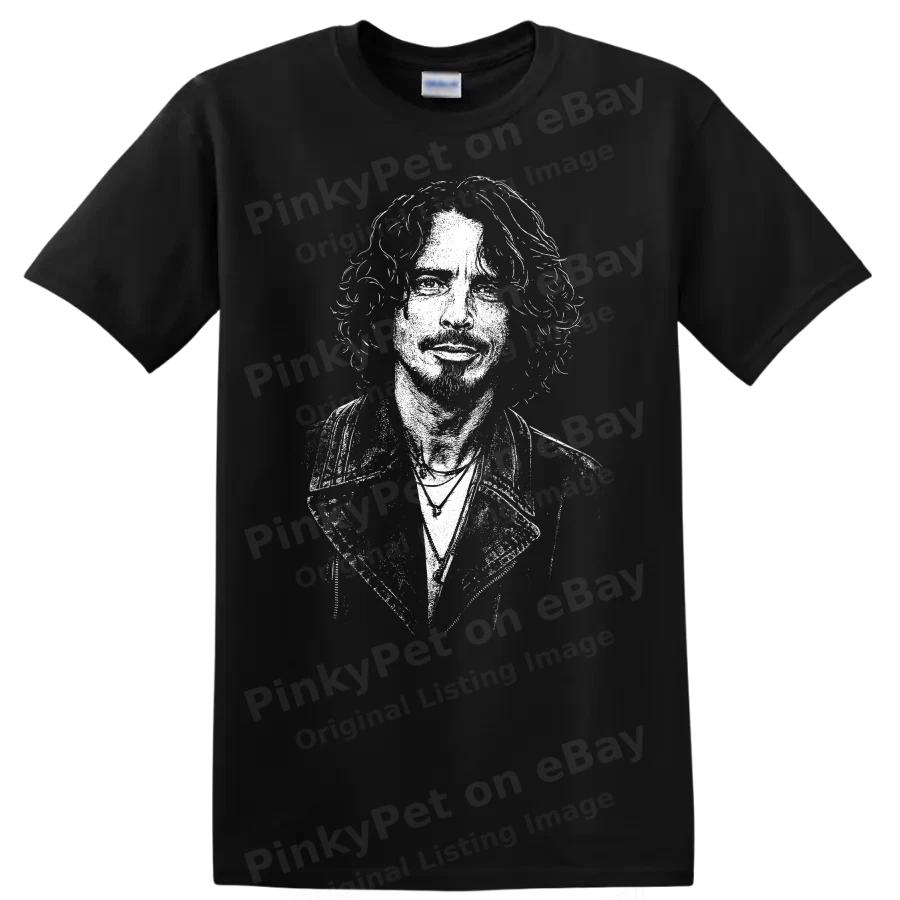 Chris Cornell Rock Legends Portrait T Shirt Tribute Graphic Music Tee