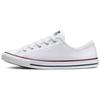 Chuck Taylor All Star Dainty OX Круглый носок На шнуровке Легкие низкие кеды из парусины Женские Белые