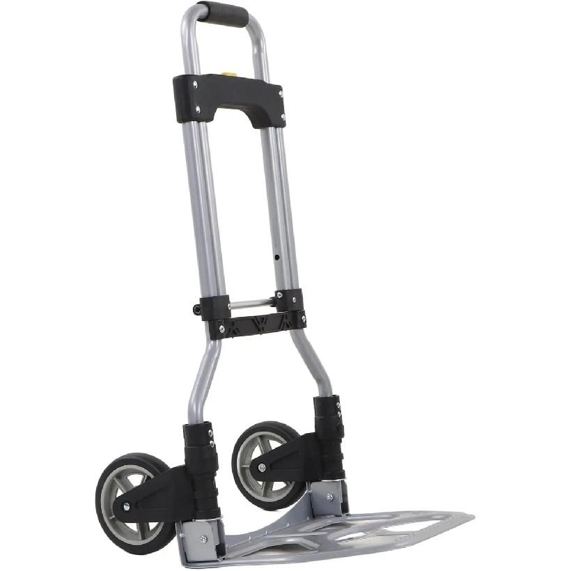 Folding Aluminium Hand Truck for Industrial and Household ,Transport Trolley with 70 kg Load Capacity and 2 Wheels, Foldable